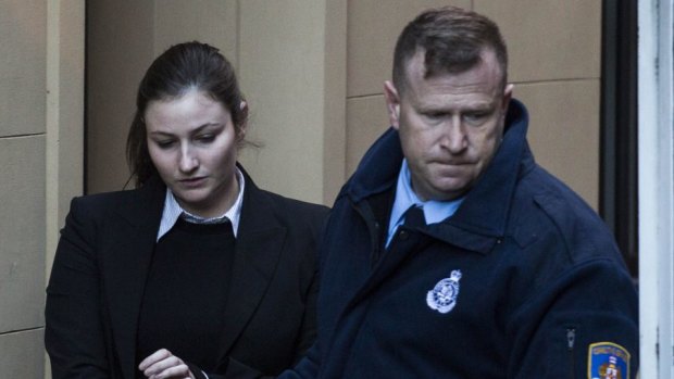 Harriet Wran leaves the NSW Supreme Court in July. 