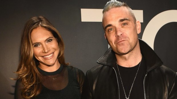Ayda Field and Robbie Williams.