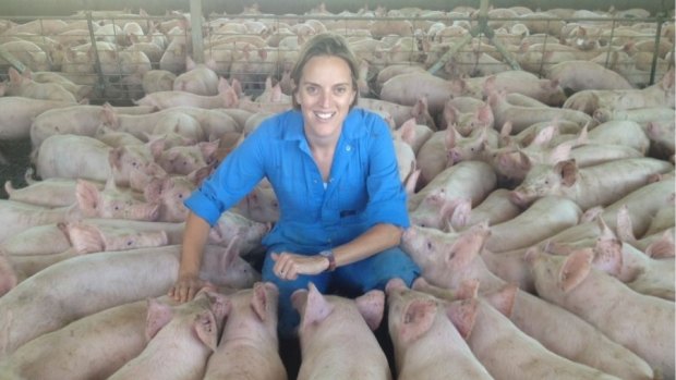 Former chartered accountant turned pig farmer Edwina Beveridge.