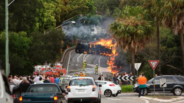 Fireball: The tanker crash that claimed two lives in Mona Vale.