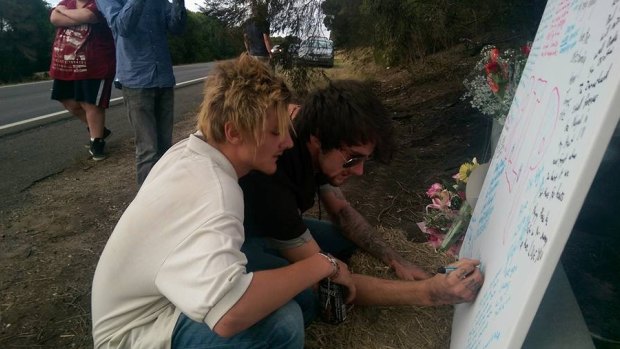 Daniel Barahona's friend have made a tribute for him at the scene where he died on Tuesday.