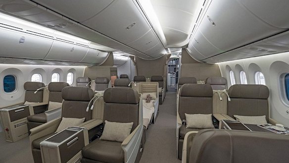 On board the private Boeing Dreamliner, the BBJ 787 VVIP.