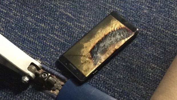 A US plane was evacuated last year after a Samsung Note 7 caught fire.