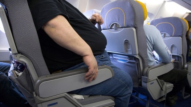 Rows of benches instead of individual seats could allow more room for obese people on planes.