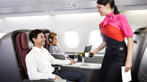 Qantas's Aquire program offers companies the option of rewarding employees with a business class upgrade.