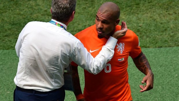 Nigel de Jong: the Dutch midfielder is set to miss the rest of the World Cup.
