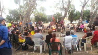 The closure of remote communities has been a focus of protests on Heirisson Island. 
