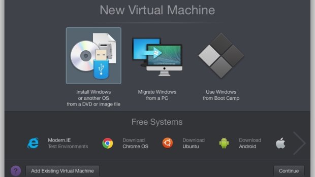 Virtual machines in Parallels aren't limited to just OS X or Windows.