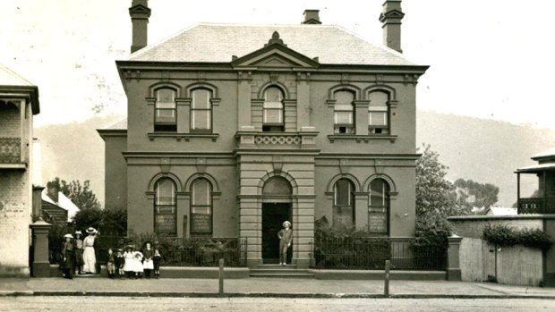 A historic photo of The Old Bank Hotel.