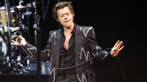 Bolstered by the stellar playing and ethereal harmonies of his four-piece band, Harry Styles showed off compelling vocal and guitar chops.  