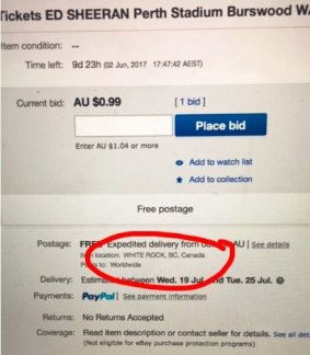 It seems even Canadian scalpers are getting in on the act...