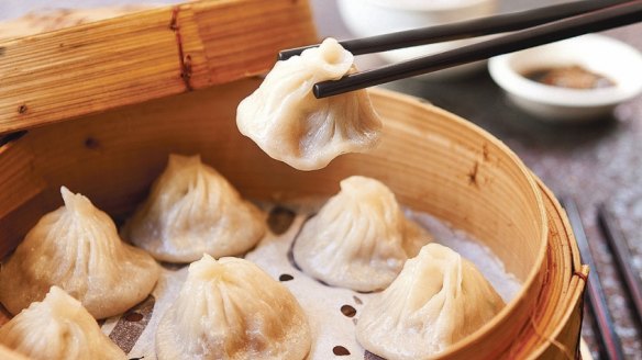 The signature xiao long bao at HuTong.