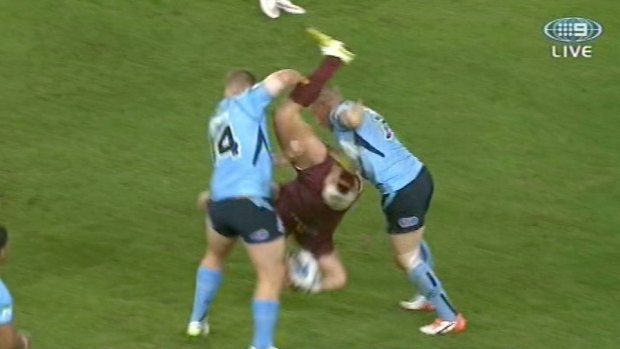 Sickener: The moment Corey Parker was upended.