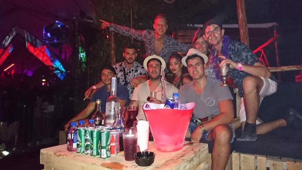A group of Perth friends celebrate in Playa del Carmen in Mexico just hours before the shooting.