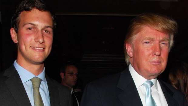 US President Donald Trump with his son-in-law Jared Kushner.