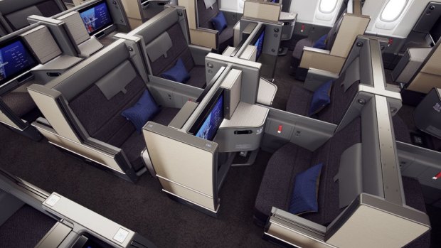 The new business class cabin will feature front-and-rear facing seats.