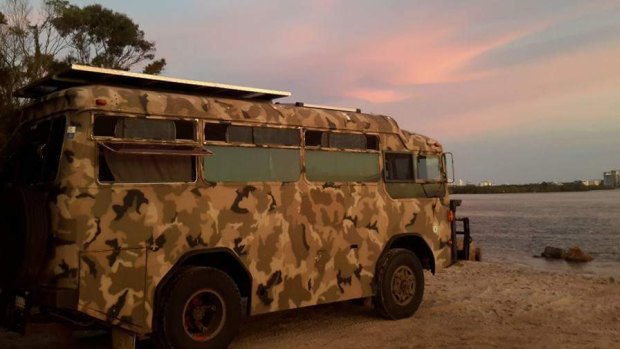 The couple purchased the truck from a Vietnam veteran who had painted the truck in a camouflage pattern. 