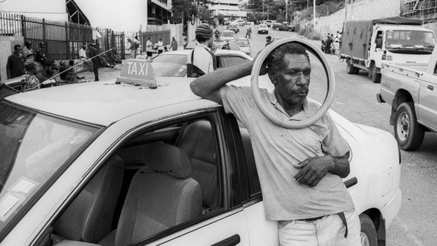 Taxi Driver, 2015, from the series Second Contact: photographs from Port Moresby, 2015, digital print from 35mm film.