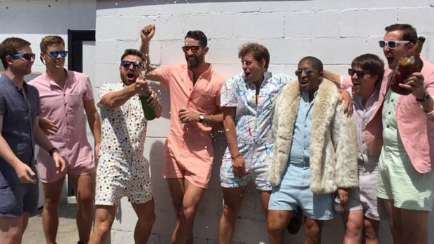 The infamous male romper from RompHim has stormed the globe. 