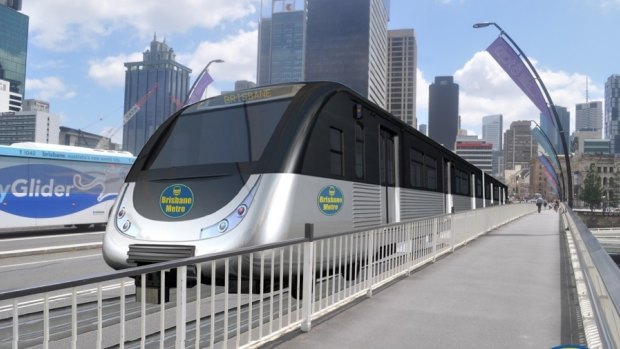 Lord Mayor Graham Quirk's proposed Brisbane metro service would not require overhead wires, with all electrification built within the track system.
