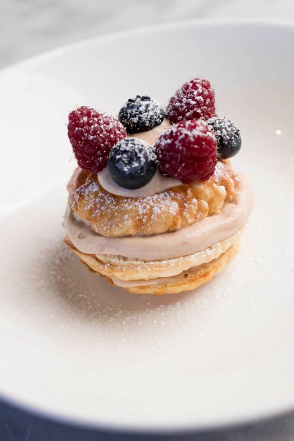 Mixed berry millefeuille.