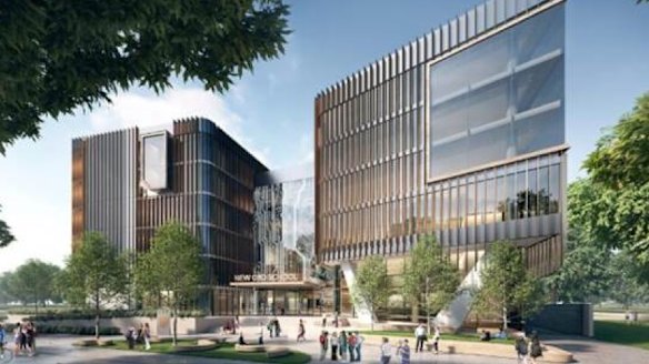 Artist impression of what a new school in Fortitude Valley could look like.
