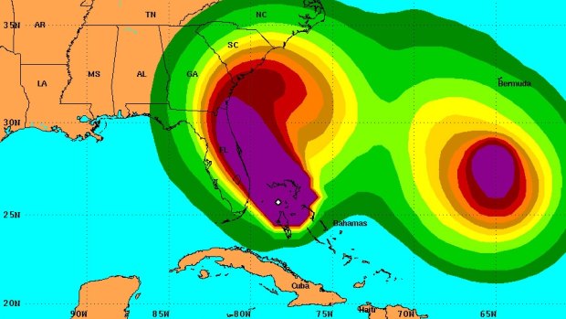 Hurricane Matthew may hit Florida twice, if it bumps into tropical storm Nicole. 