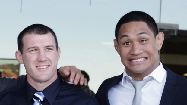 Old teammates: Paul Gallen and Taulima Tautai remain close friends.