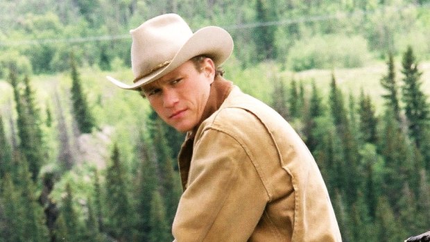 Heath Ledger in Brokeback Mountain.