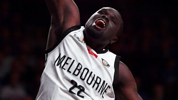 Melbourne United's Majok Majok impressed NBA club Dallas Mavericks at a mini camp earlier this month.

.