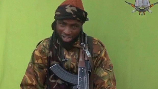 A Boko Haram militant in a video.