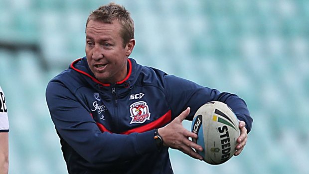 Under pressure: Sydney Roosters coach Trent Robinson.