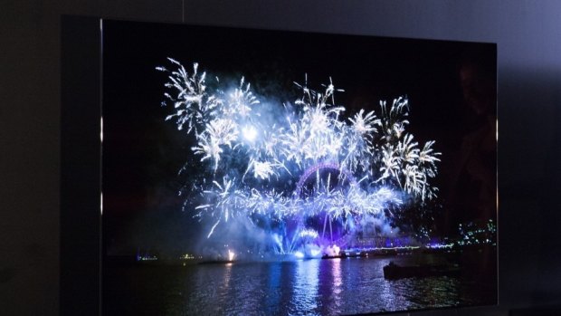 An LG TV is displayed at IFA 2015.