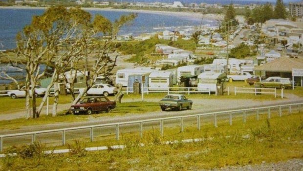 Mooloolaba Beach Caravan Park in the 1970s. 