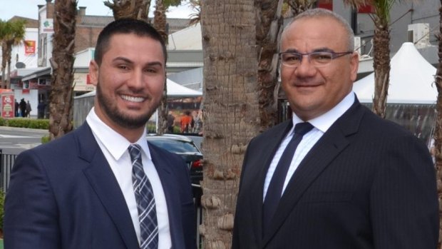 Ronney Oueik (right) and Salim Mehajer, who were respectively the mayor and deputy mayor of Auburn Council.