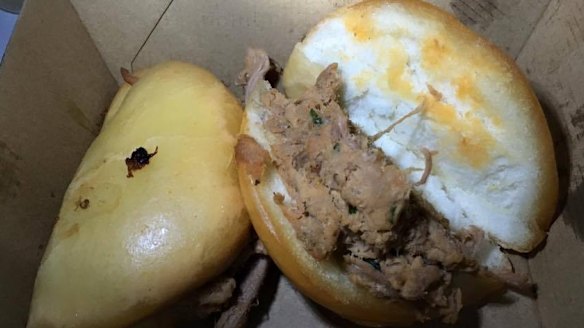 Some of the food that patrons complained about at the NYE Above the Harbour event.