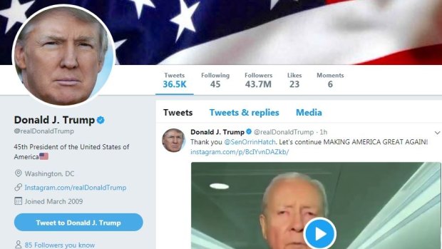 Donald Trump's Twitter account was deactivated for 11 minutes in early November.