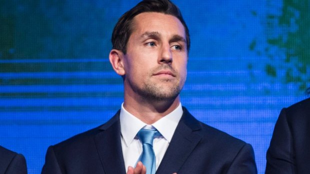 Man of the moment: Mitchell Pearce will be given the task of steering the Blues team around the park.