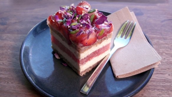 Strawberry watermelon cake from Black Star Pastry.