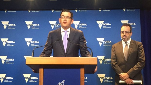 Premier Daniel Andrews announcing the Night Court.