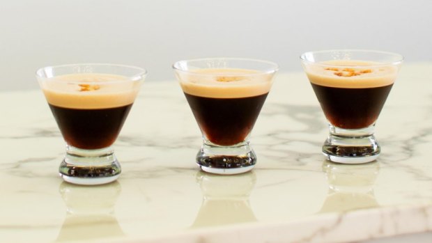 Bumble's espresso martinis with honeycomb.