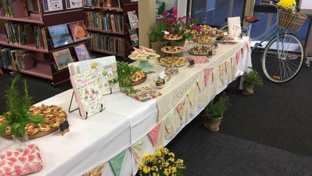 The beautiful spread of food for the launch of Carlie Gibson's book The Sisters Saint-Claire at Holy Family Primary School in Gowrie.
