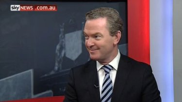 Education Minister Christopher Pyne during Monday afternoon's interview.