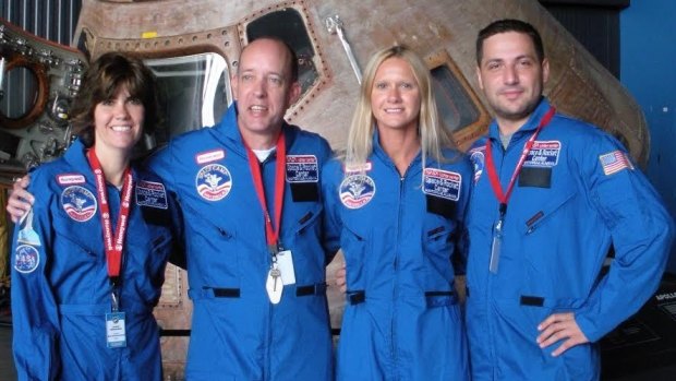 Ken Silburn with teacher colleagues at Space Camp in Huntsville, Alabama. 