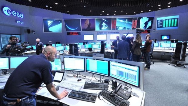 The European Space Agency - not necessarily the model for Australia. ESA's Mission Control Room in Darmstadt, Germany.