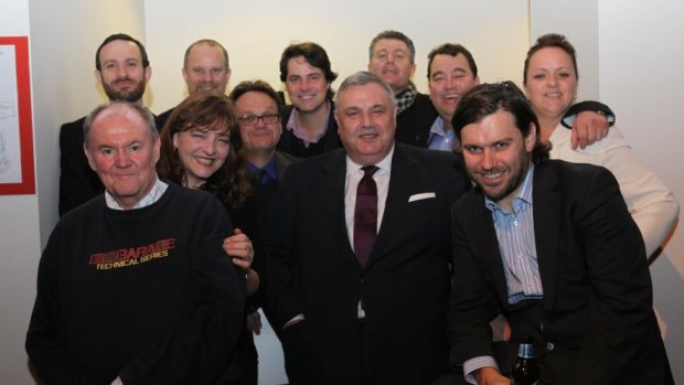 Personal warmth: Greg Bond, front row, left, at the Aboriginal Legal Service 40th anniversary celebration in 2012.