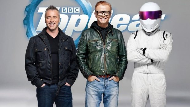The core of the new Top Gear line-up: Matt LeBlanc, Chris Evans and The Stig.