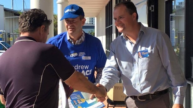 Andrew Wallace (Fisher) and Ted O'Brien (Fairfax) campaigning on the Sunshine Coast