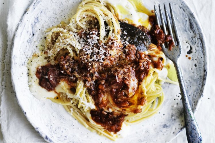 Adam Liaw's lasagne spaghetti.