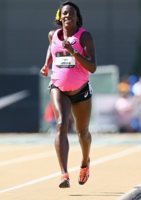 Montano – eight months pregnant – competing in 2014.